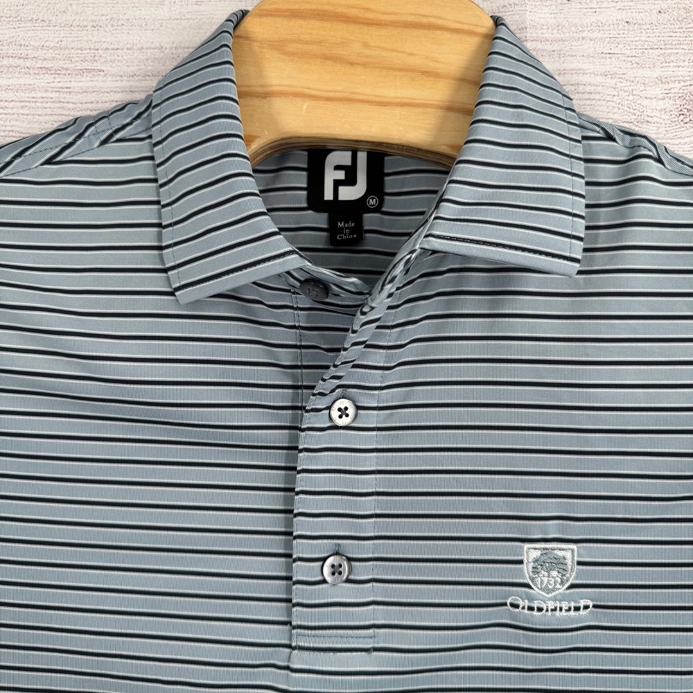 FootJoy‎ Golf Polo Shirt Mens Medium Oldfield Striped Short Sleeve Performance